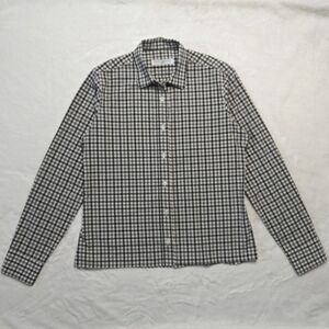 Amina Rubinacci‎ Sz 44 Napoli Black White Cotton Gingham Button-Up Womens Shirt